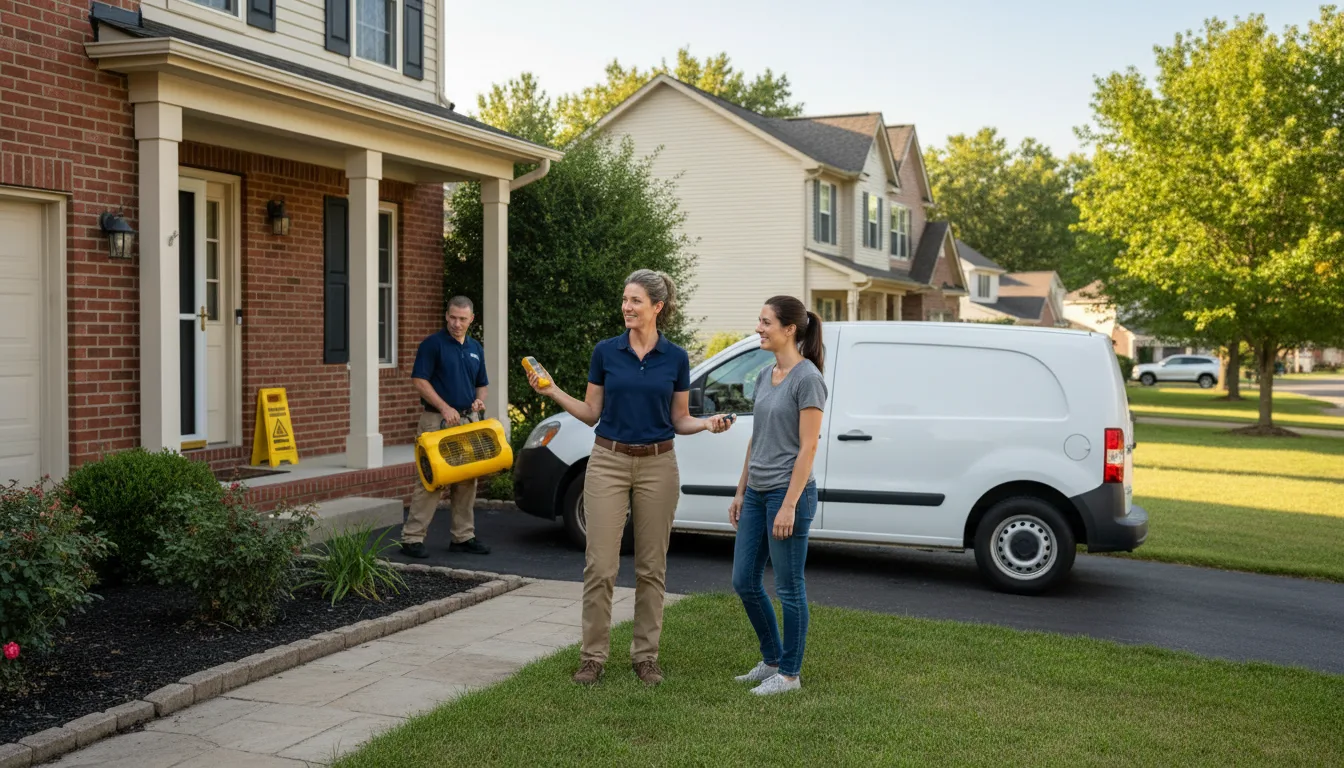 Residential water damage restoration in Bon Wier, TX